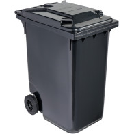 360-litre yellow plastic wheeled bin