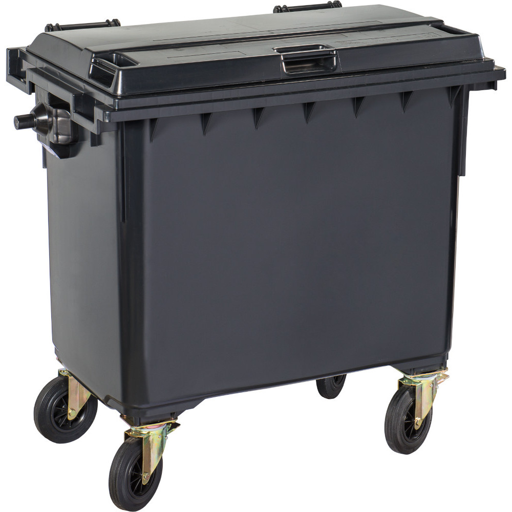 660-litre brown plastic wheeled bin 660-litre brown plastic wheeled bin