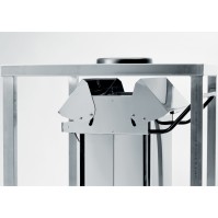 Mobile pedal bin with central opening 70 litres