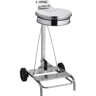 Mobile bin bag holder 110 litres stainless steel