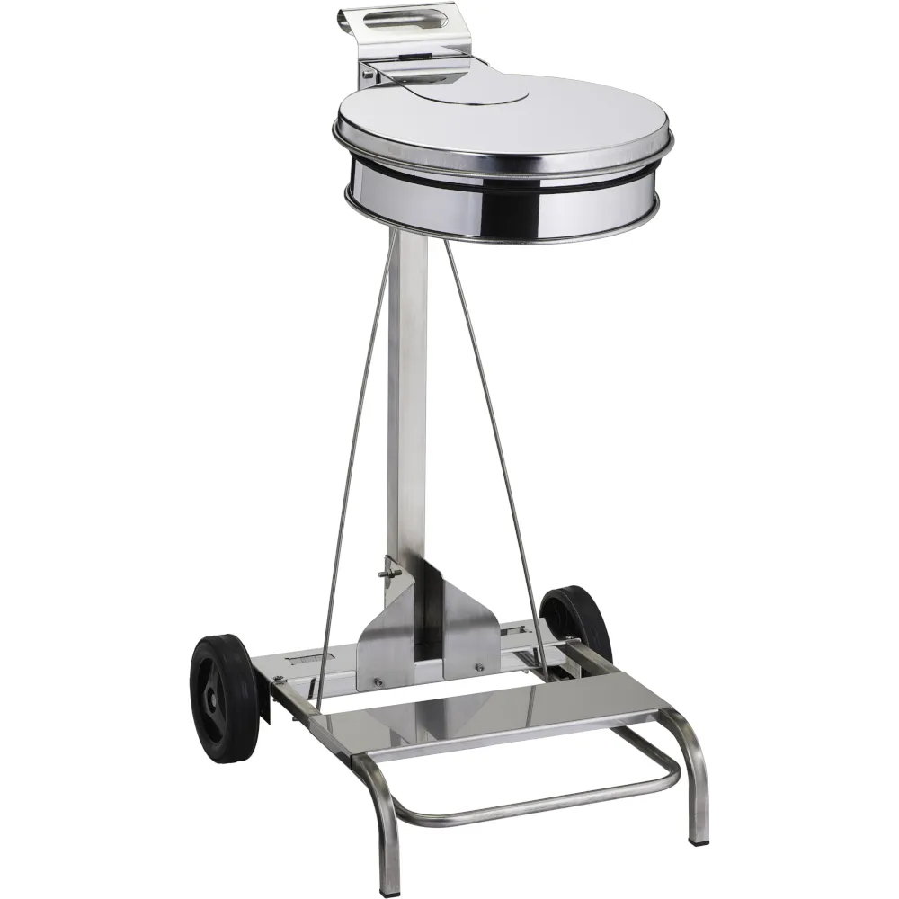 Mobile bin bag holder 110 litres stainless steel Mobile bin bag holder 110 litres stainless steel