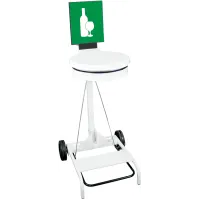 Mobile pedal-operated bin bag holder 110 litres steel