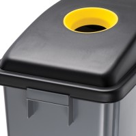 Selective sorting bin round opening 60 litres red