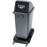 Front-opening selective sorting bin with trolley