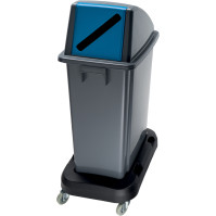 Selective sorting bin with front opening for paper with trolley