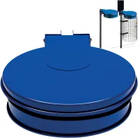 Wall-mounted bin bag holder with lid 100 litres black