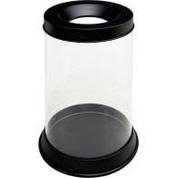 Large transparent trash can