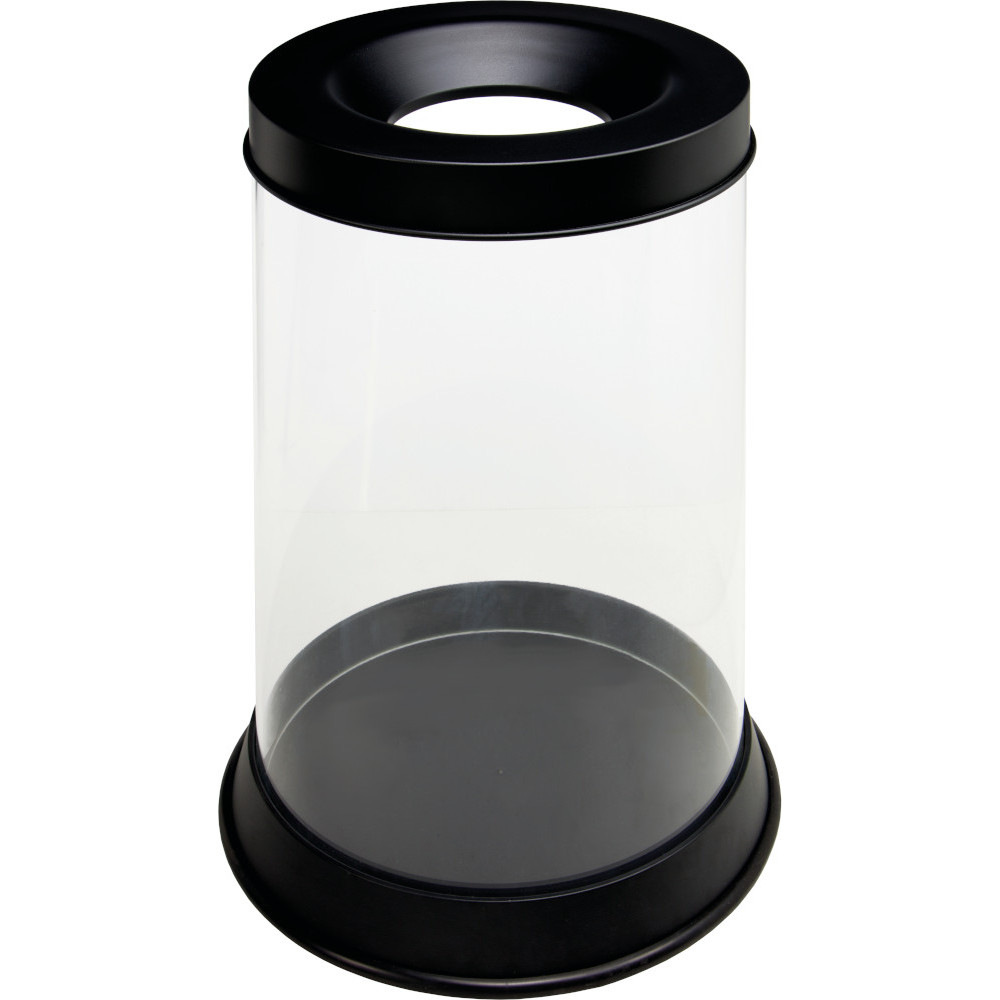 Großer transparenter Mülleimer