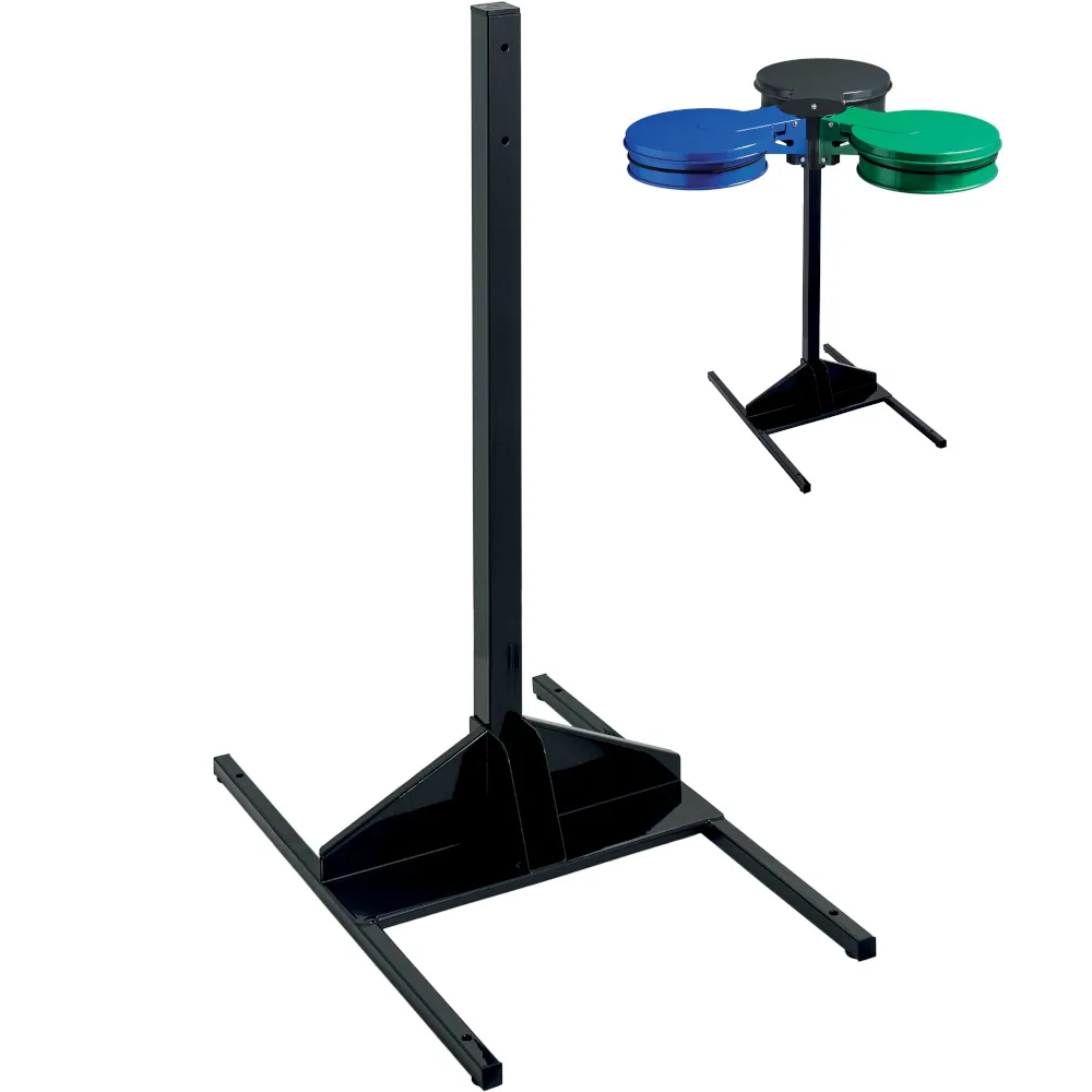 Post on base to place double for bin bag support