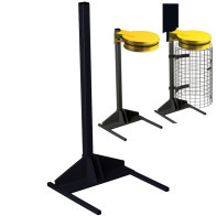 Post on base to place for bin bag support