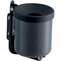 Small round wall-mounted ashtray 0.5 litres grey