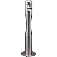 Aschenbechersäule aus gebürstetem Edelstahl, 4 Liter
