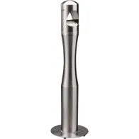 Aschenbechersäule aus gebürstetem Edelstahl, 4 Liter