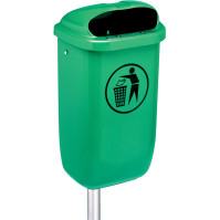 Classic wall-mounted green space basket post