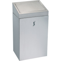 Sanitary bin 25 litres stainless steel swing lid
