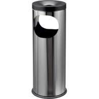 Luxury shiny stainless steel ashtray bin to place 19 litres