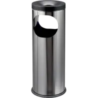 Luxury shiny stainless steel ashtray bin to place 19 litres