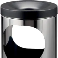 Luxury shiny stainless steel ashtray bin to place 19 litres