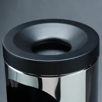 Aschenbecher-Korb Luxus glänzender Edelstahl zum Aufstellen 19 Liter