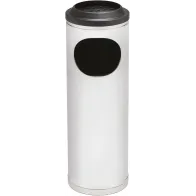 Small stainless steel basket ashtray with grid 11 litres