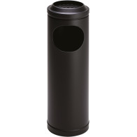 Kleiner Aschenbecher Korb aus schwarzem Stahl mit Gitter 11 Liter