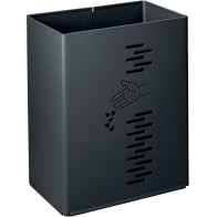 Rectangular wall-mounted basket for parks and streets 24 litres