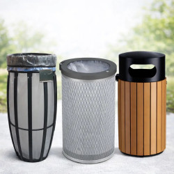Park wastebaskets