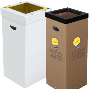 Cardboard trash bin