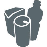 Symbol Flaschen und Dosen