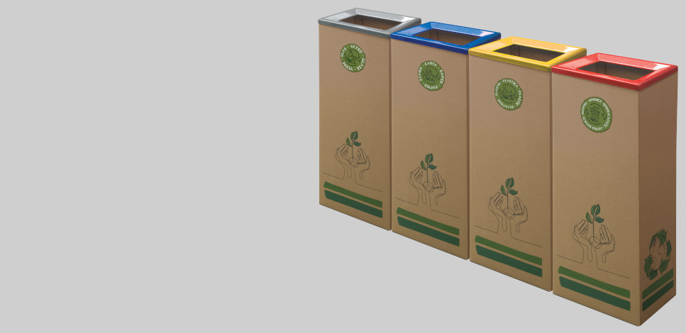 Cardboard waste bin
